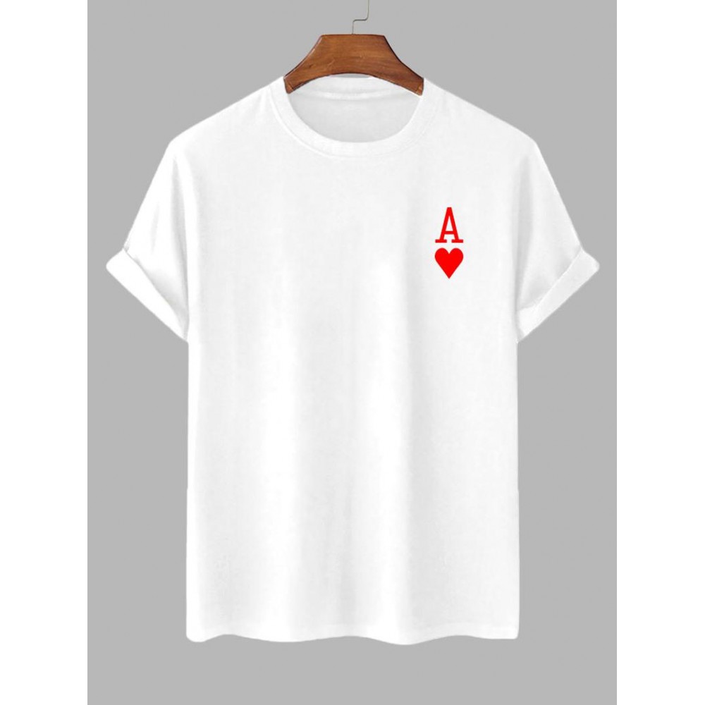 Playing Card Heart A Print T-shirt