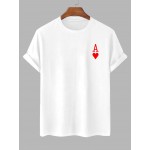 Playing Card Heart A Print T-shirt