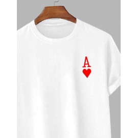 Playing Card Heart A Print T-shirt