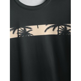 Coconut Tree Print Casual T Shirt