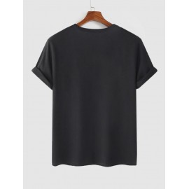 2Pcs Plain Solid Basic T-shirt