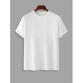 2Pcs Plain Solid Basic T-shirt