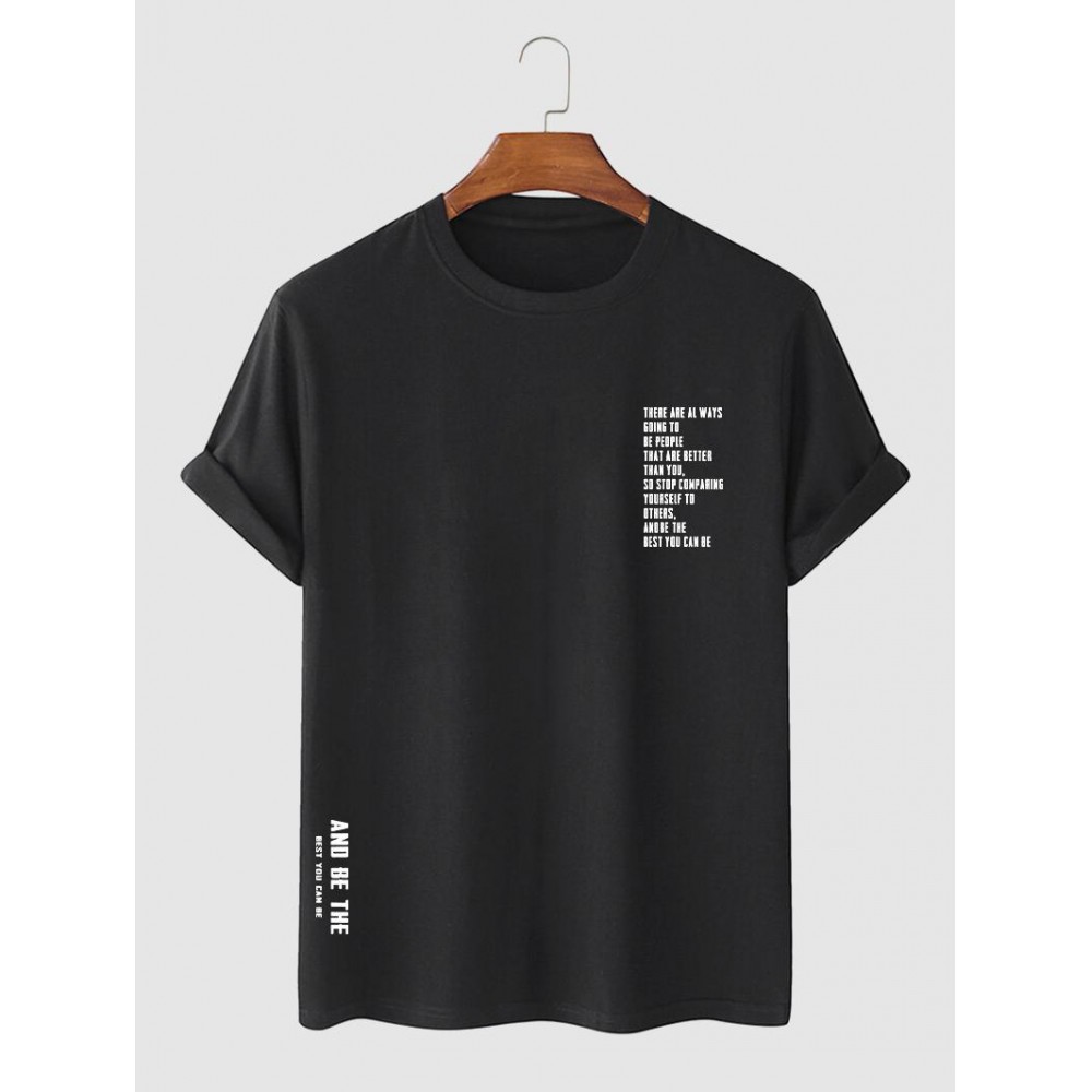 Wisdom Words Printed Casual T-shirt