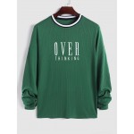 OVER THINKING Printed Long Sleeves Tee