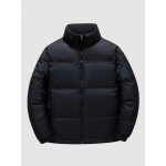 Colorblock Two Tone Zip Up Puffer Down Jacket