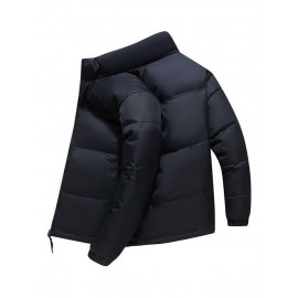 Colorblock Two Tone Zip Up Puffer Down Jacket