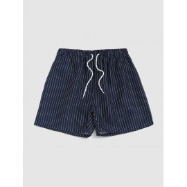 Pinstripe Pocket Drawstring Shorts