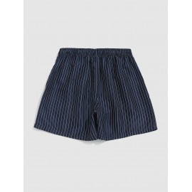 Pinstripe Pocket Drawstring Shorts