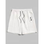 King of Spades Playing Card Embroidered Sports Shorts