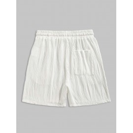 Textured Knitted Sports Casual Shorts