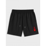 Playing Card Heart A Print Heart Streetwear Drawstring Shorts