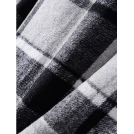 Plaid Patchwork Pocket Flannel Shirt