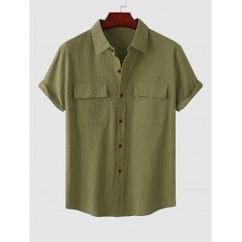 Solid Color Short Sleeves Shirt