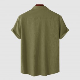 Solid Color Short Sleeves Shirt